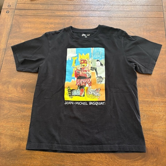 Jean-Michel Basquiat Uniqlo UT Short-Sleeve Graphic T-Shirt Black Size Medium - Picture 1 of 9
